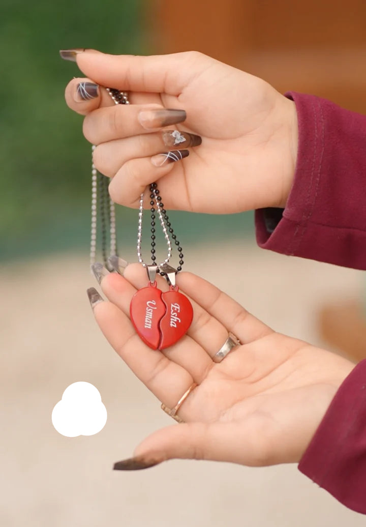 Broken Heart Couple Locket